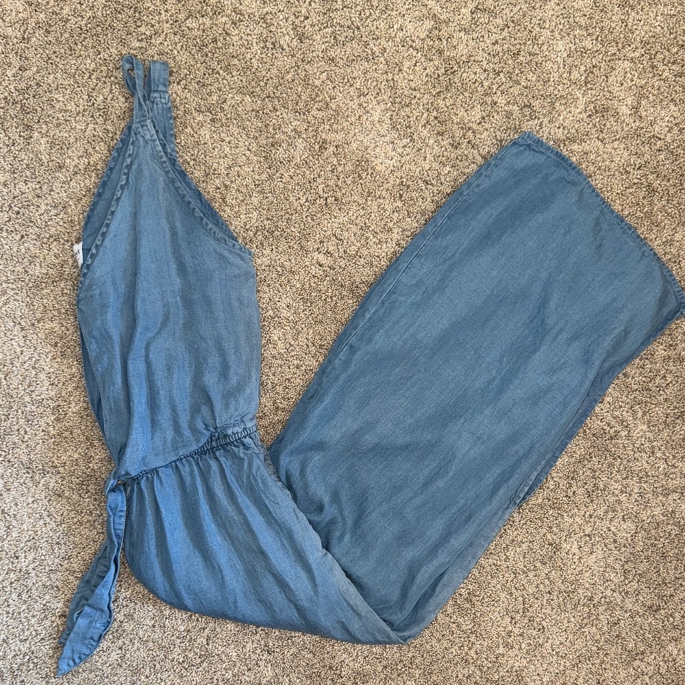Blue Boutique Romper with Pockets and Split Side Legs Sz M